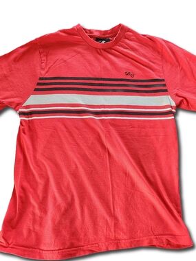 Vintage LRG Striped Graphic Tee Size Large